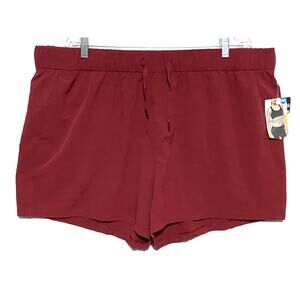 Avia Commuter Red Shorts Womens XXXL 22 Athleisure Running Activewear Gym NWT